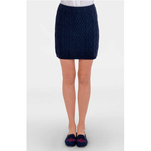 GRETCHEN SCOTT NWT Navy Knit Irish Mini Skirt // M